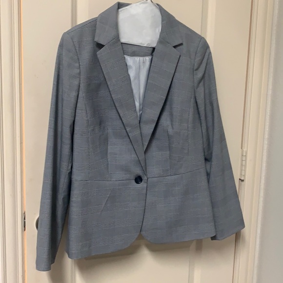 Navy and white Talbots jacket - Picture 3 of 7